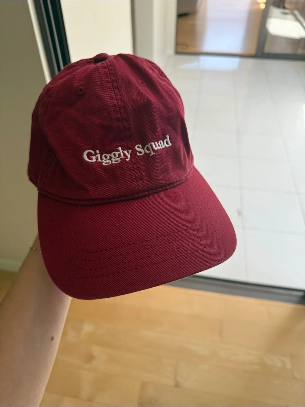 Giggly Squad women's Burgundy Baseball Cap unworn